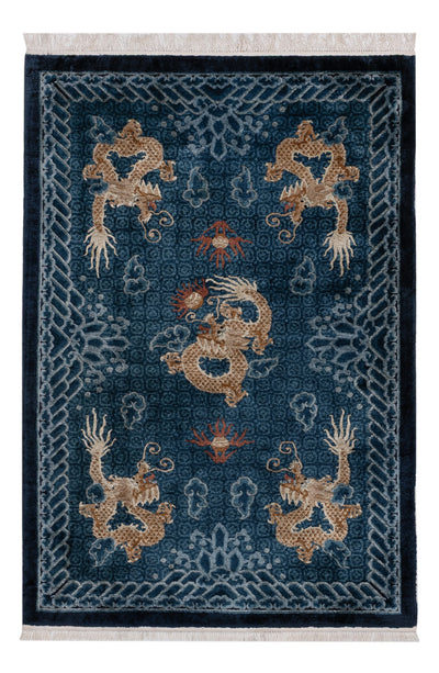 Chinese zijde Tapijt 123x187cm - Oosters Tapijt