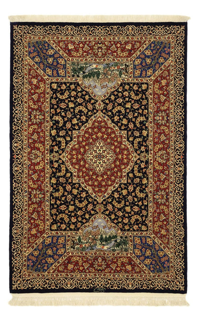 Qom Tapijt 100x154cm - Perzisch tapijt