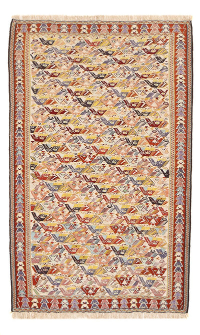 Zijden kilim Tapijt 160x255cm