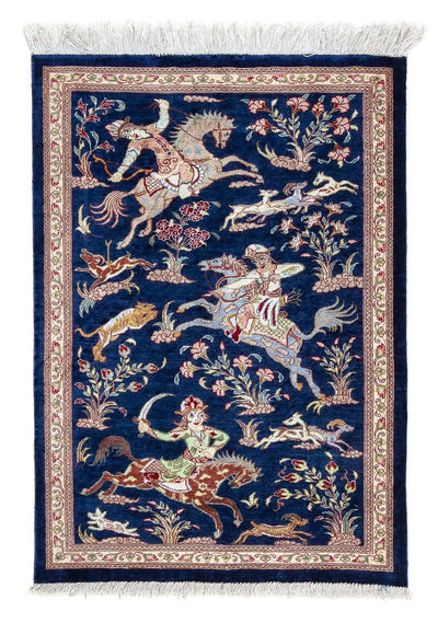 Qom Tapijt 55x87cm - Perzisch tapijt