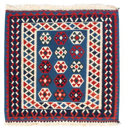 Kilim Fars 100x102cm - blauw