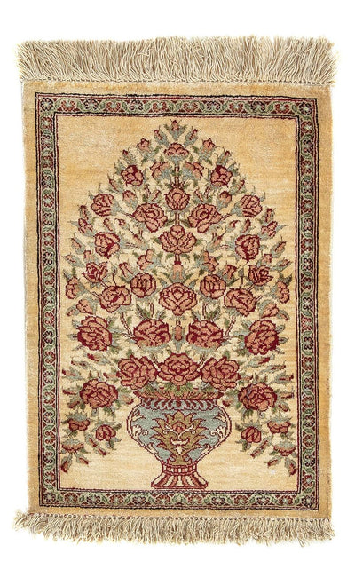 Qom zijde Tapijt 31x41cm - Perzisch tapijt