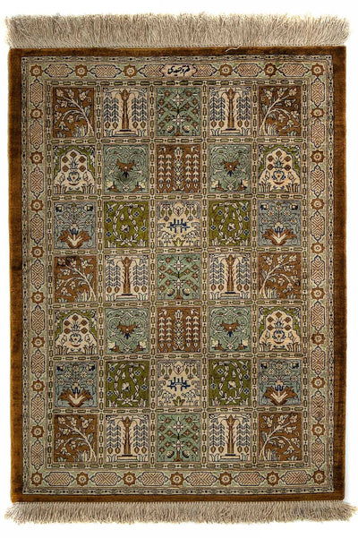 Qom Tapijt 58x77cm - Perzisch tapijt