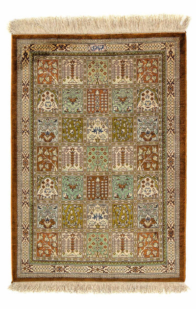 Qom Tapijt 55x77cm - Perzisch tapijt