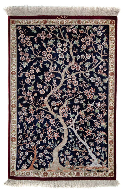 Qom Tapijt 59x87cm - Perzisch tapijt