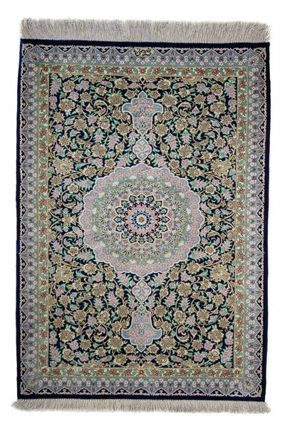 Qom Tapijt 63x88cm - Perzisch tapijt