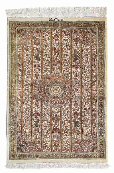 Qom Tapijt 59x90cm - Perzisch tapijt