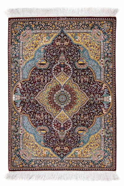 Qom Tapijt 60x87cm - Perzisch tapijt
