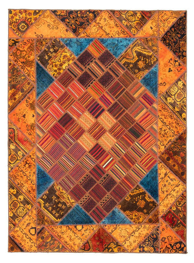 Patchwork tapijt 176x234cm - Perserteppich Wollteppich
