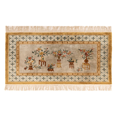 Chinese zijde Tapijt 93x154cm - Oosters Tapijt