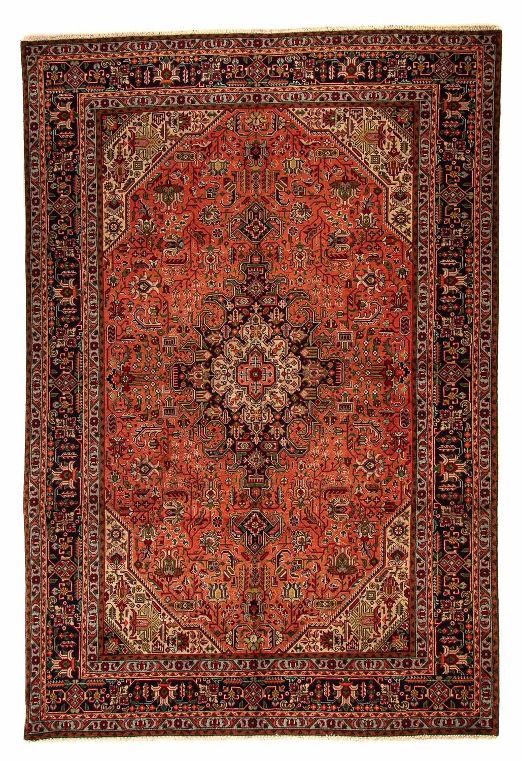 Perzisch tapijt - Tabriz - 295 x 195 cm - licht rood