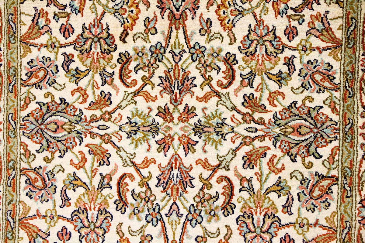 Zijden tapijt - Kashmir Silk - 127 x 74 cm - beige
