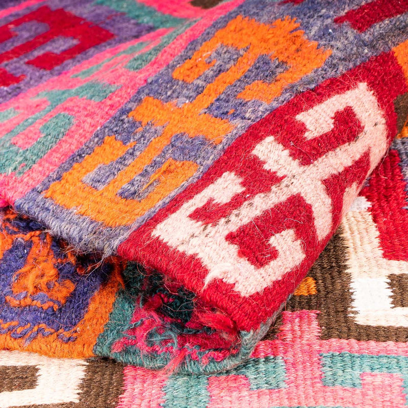 Loper Kelim tapijt - Oud - 320 x 135 cm - veelkleurig