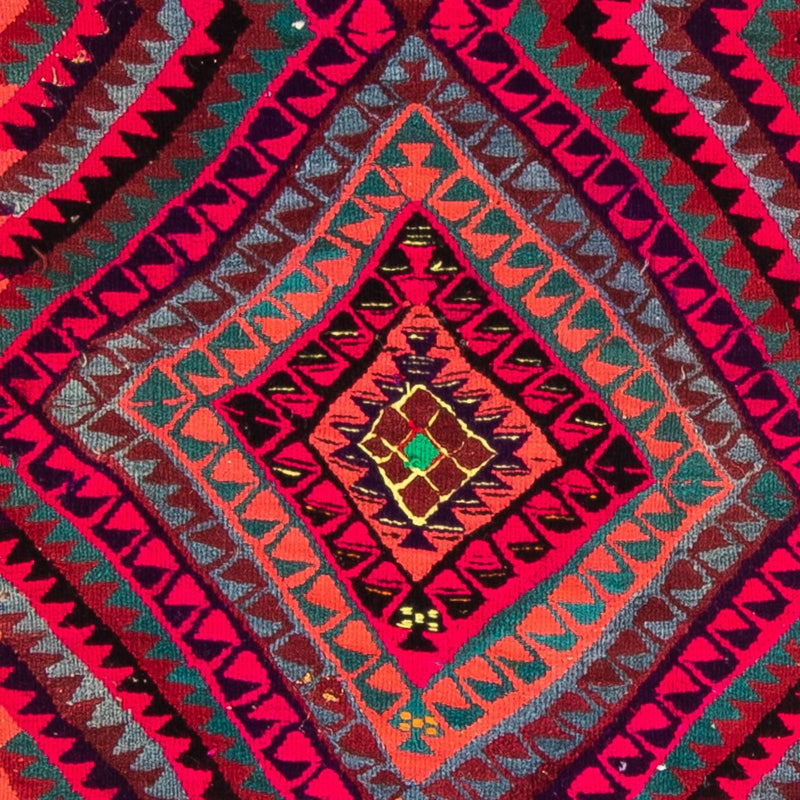 Loper Kelim tapijt - Oud - 380 x 120 cm - veelkleurig