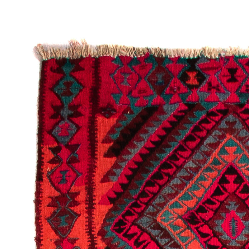 Loper Kelim tapijt - Oud - 380 x 120 cm - veelkleurig