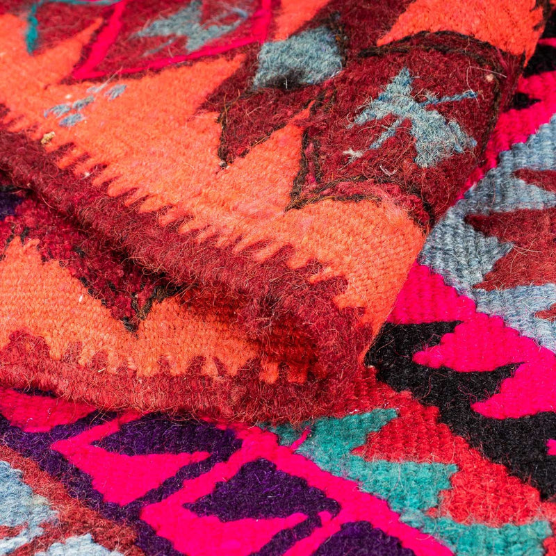 Loper Kelim tapijt - Oud - 380 x 120 cm - veelkleurig