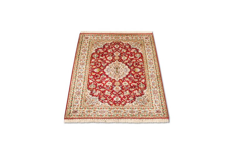 Zijden tapijt - Kashmir Silk - 120 x 80 cm - rood