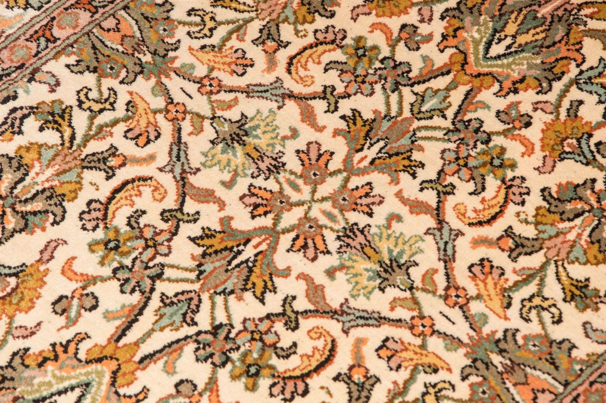 Zijden tapijt - Kashmir Silk - 95 x 62 cm - beige