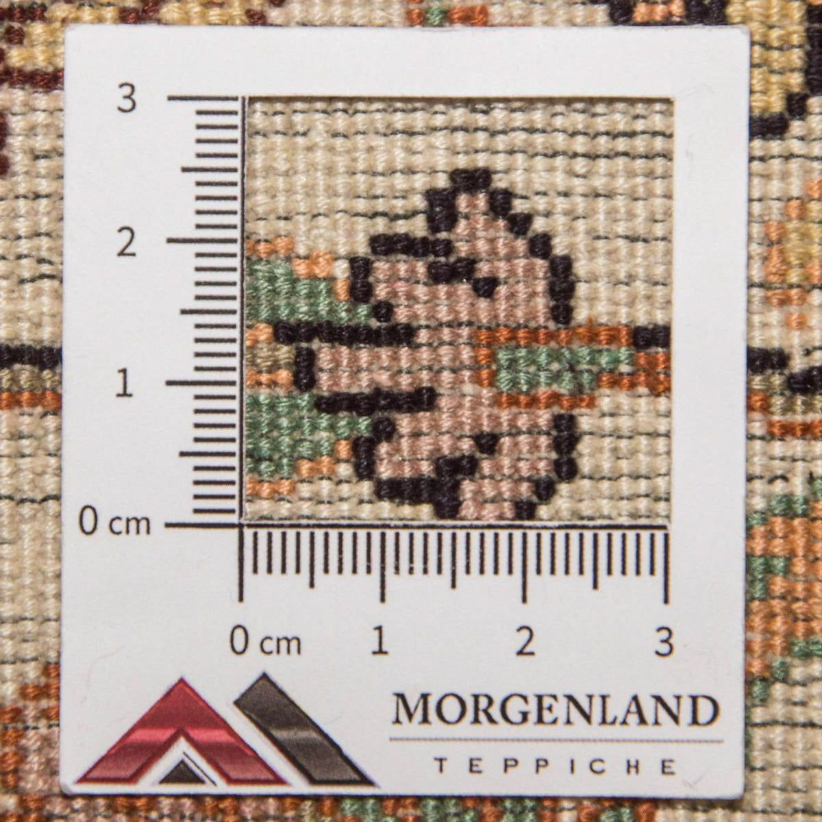 Zijden tapijt - Kashmir Silk - 95 x 62 cm - beige