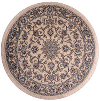 Perzisch tapijt - Nain - Koninklijk rond  - 150 x 150 cm - beige