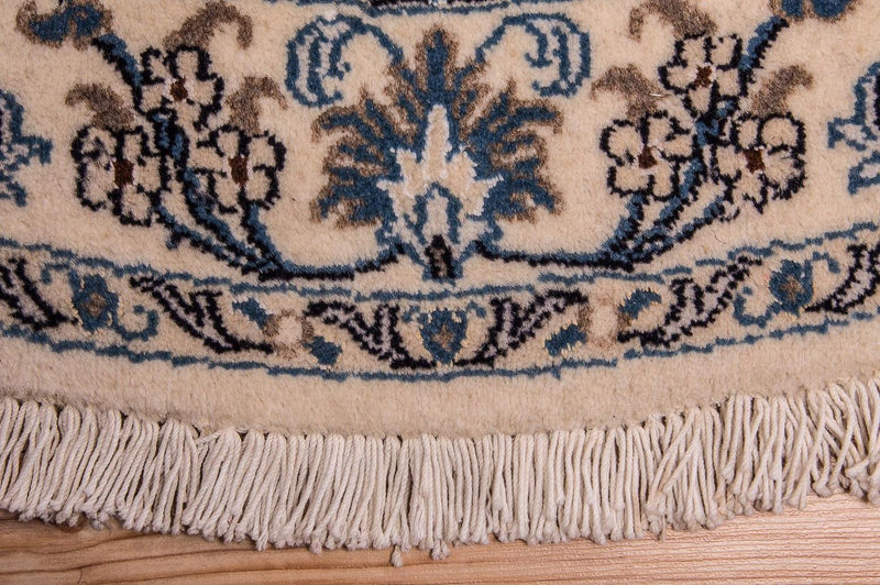 Perzisch tapijt - Nain - Koninklijk rond  - 150 x 150 cm - beige