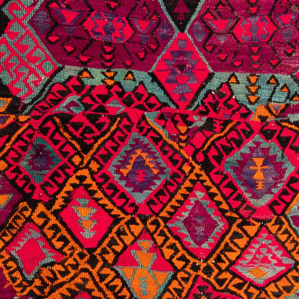 Loper Kelim tapijt - Oud - 310 x 137 cm - veelkleurig