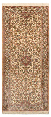 Loper Zijden tapijt - Kashmir Silk - 190 x 77 cm - beige