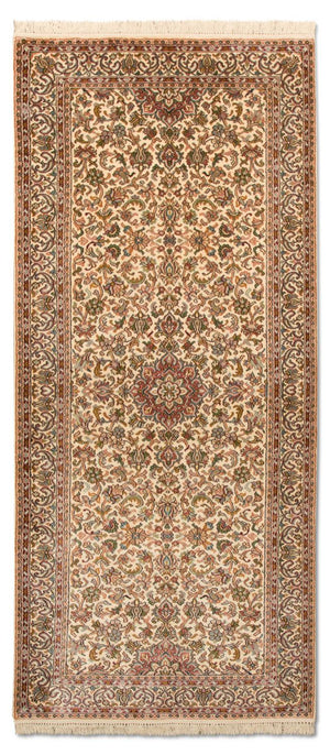 Loper Zijden tapijt - Kashmir Silk - 190 x 77 cm - beige