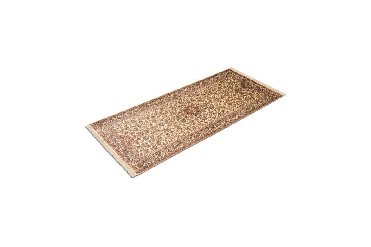 Loper Zijden tapijt - Kashmir Silk - 190 x 77 cm - beige