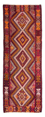 Loper Kelim tapijt - Oud - 375 x 140 cm - veelkleurig