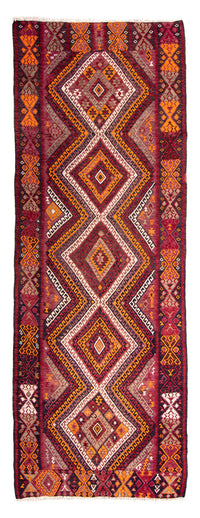 Loper Kelim tapijt - Oud - 375 x 140 cm - veelkleurig
