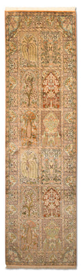 Loper Zijden tapijt - Kashmir Silk - 270 x 75 cm - veelkleurig