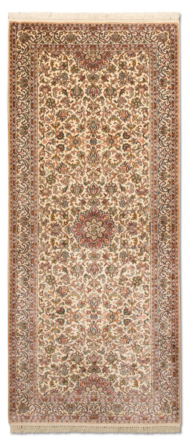 Loper Zijden tapijt - Kashmir Silk - 192 x 79 cm - beige