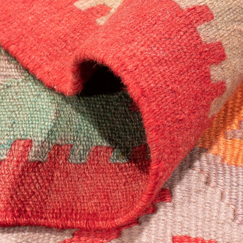 Loper Kelim tapijt - Oud - 410 x 150 cm - rood