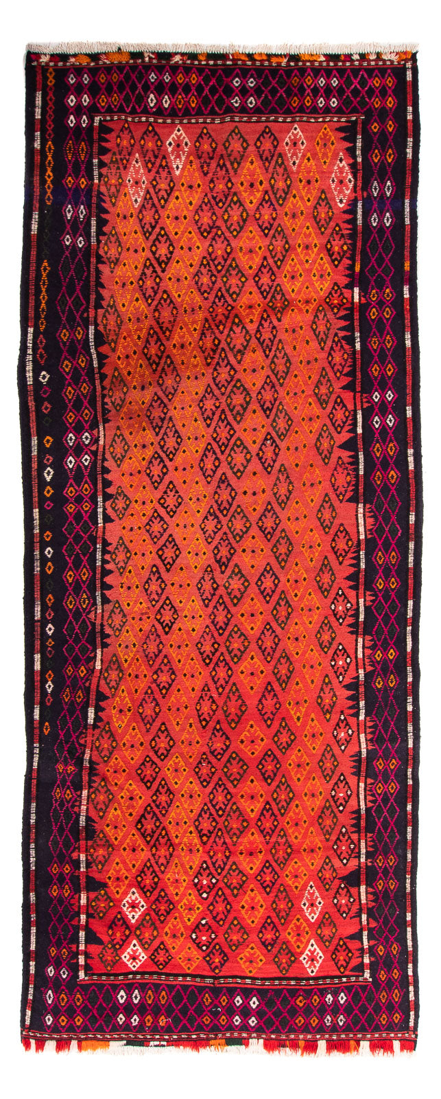 Loper Kelim tapijt - Oud - 330 x 135 cm - veelkleurig
