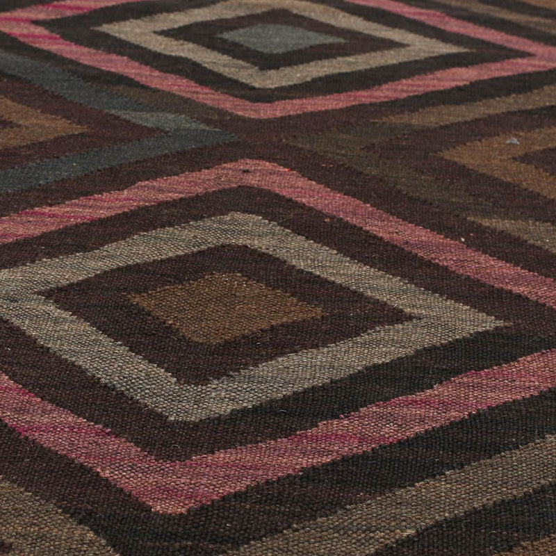 Kelim tapijt - Splash - 240 x 166 cm - zwart