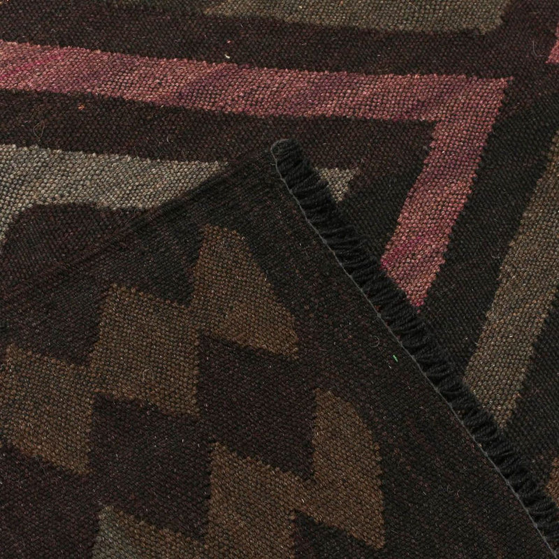 Kelim tapijt - Splash - 240 x 166 cm - zwart