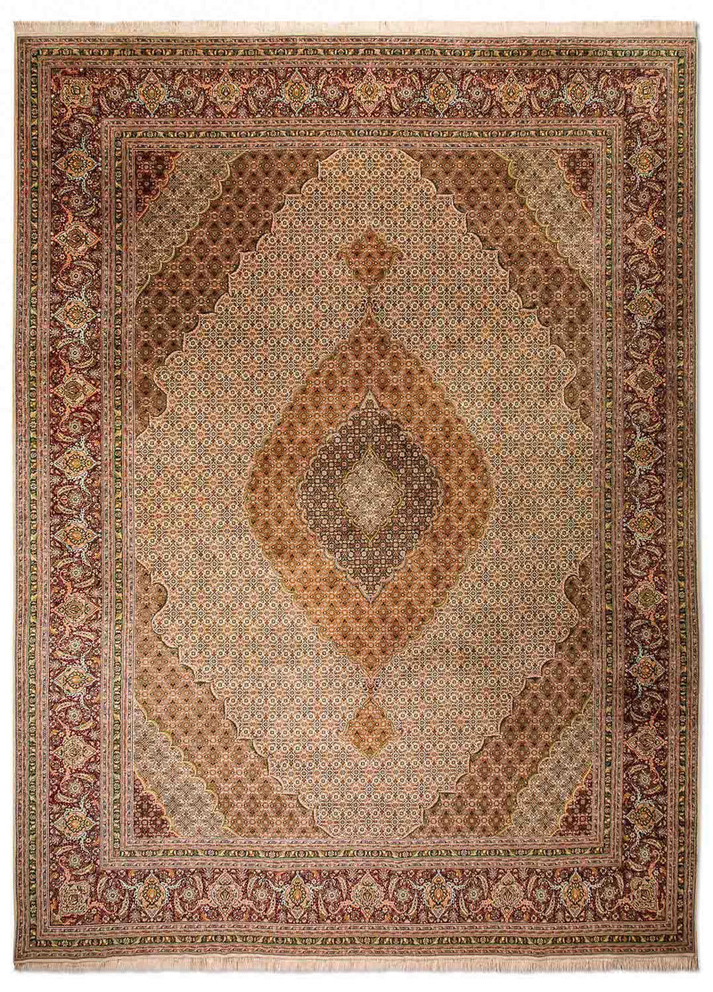 Perzisch tapijt - Tabriz - Premium - 400 x 300 cm - bruin