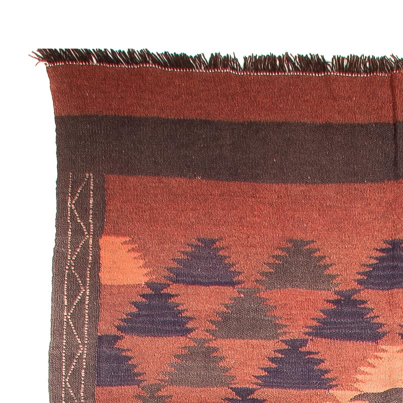 Loper Kelim tapijt - Oud - 450 x 130 cm - bruin