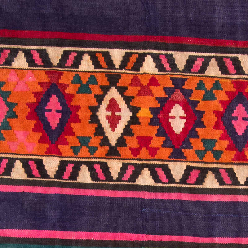 Loper Kelim tapijt - Oud - 370 x 145 cm - veelkleurig