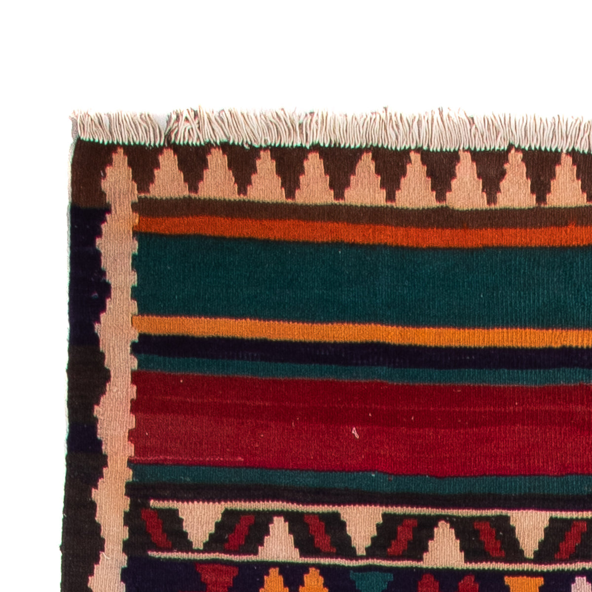 Loper Kelim tapijt - Oud - 370 x 145 cm - veelkleurig