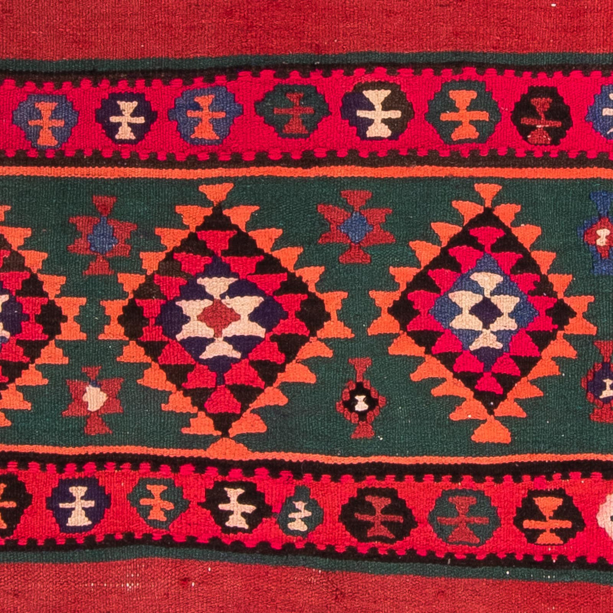 Loper Kelim tapijt - Oud - 380 x 135 cm - veelkleurig