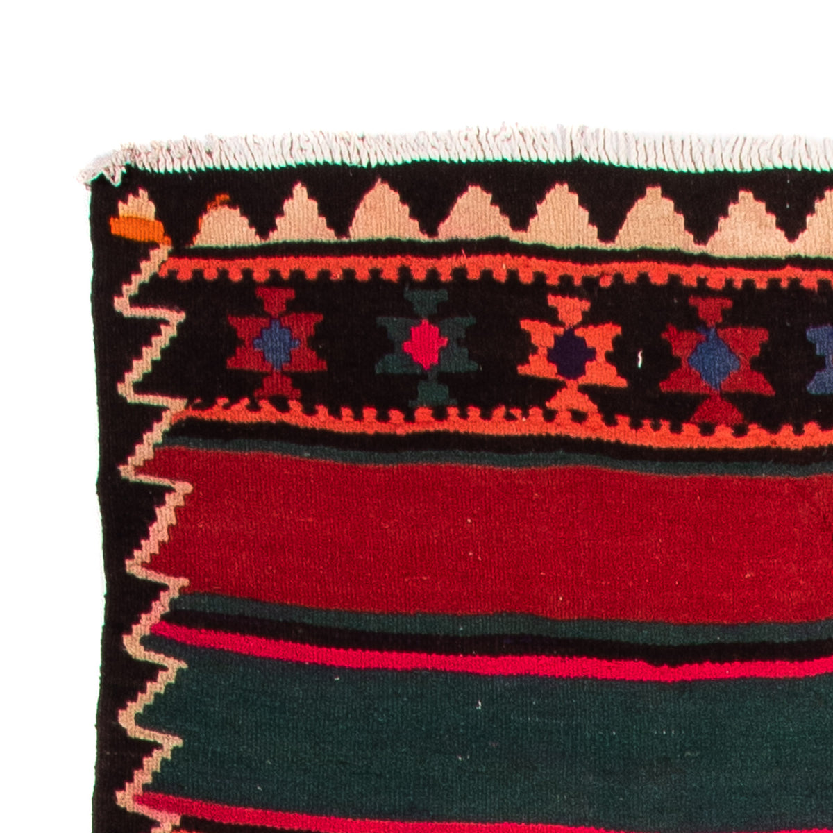 Loper Kelim tapijt - Oud - 380 x 135 cm - veelkleurig