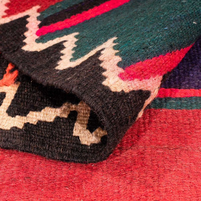 Loper Kelim tapijt - Oud - 380 x 135 cm - veelkleurig