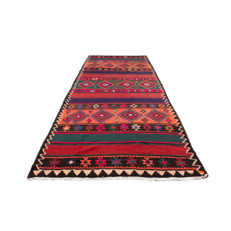 Loper Kelim tapijt - Oud - 380 x 135 cm - veelkleurig