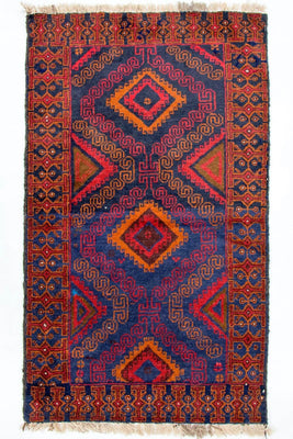 Baluch tapijt - 140 x 79 cm - blauw