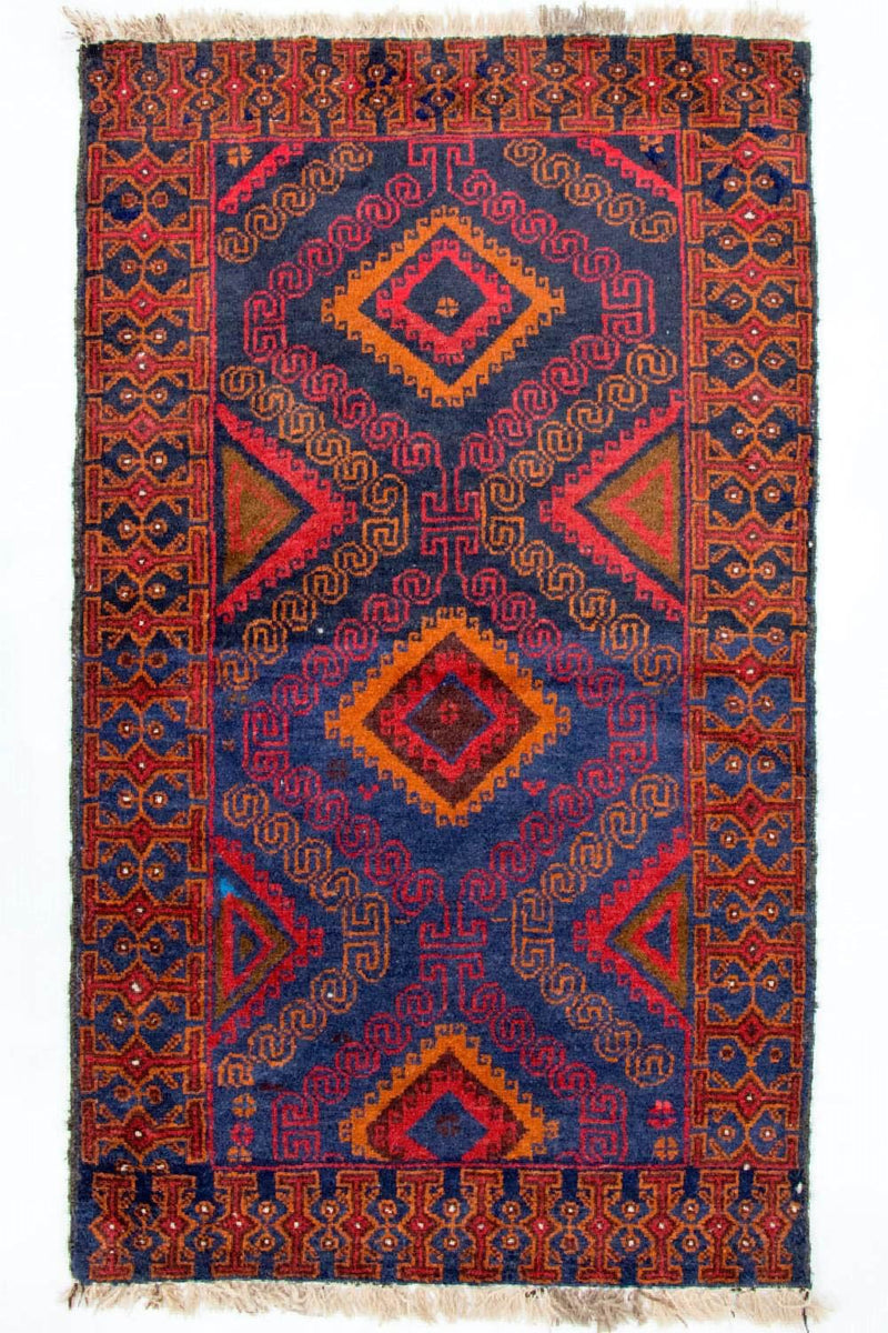 Baluch tapijt - 140 x 79 cm - blauw