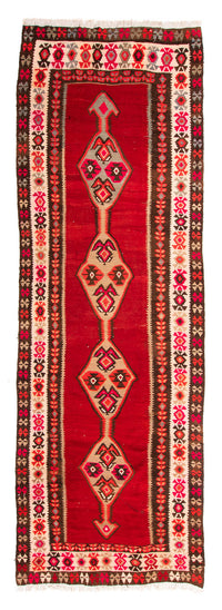 Loper Kelim tapijt - Oud - 380 x 150 cm - veelkleurig