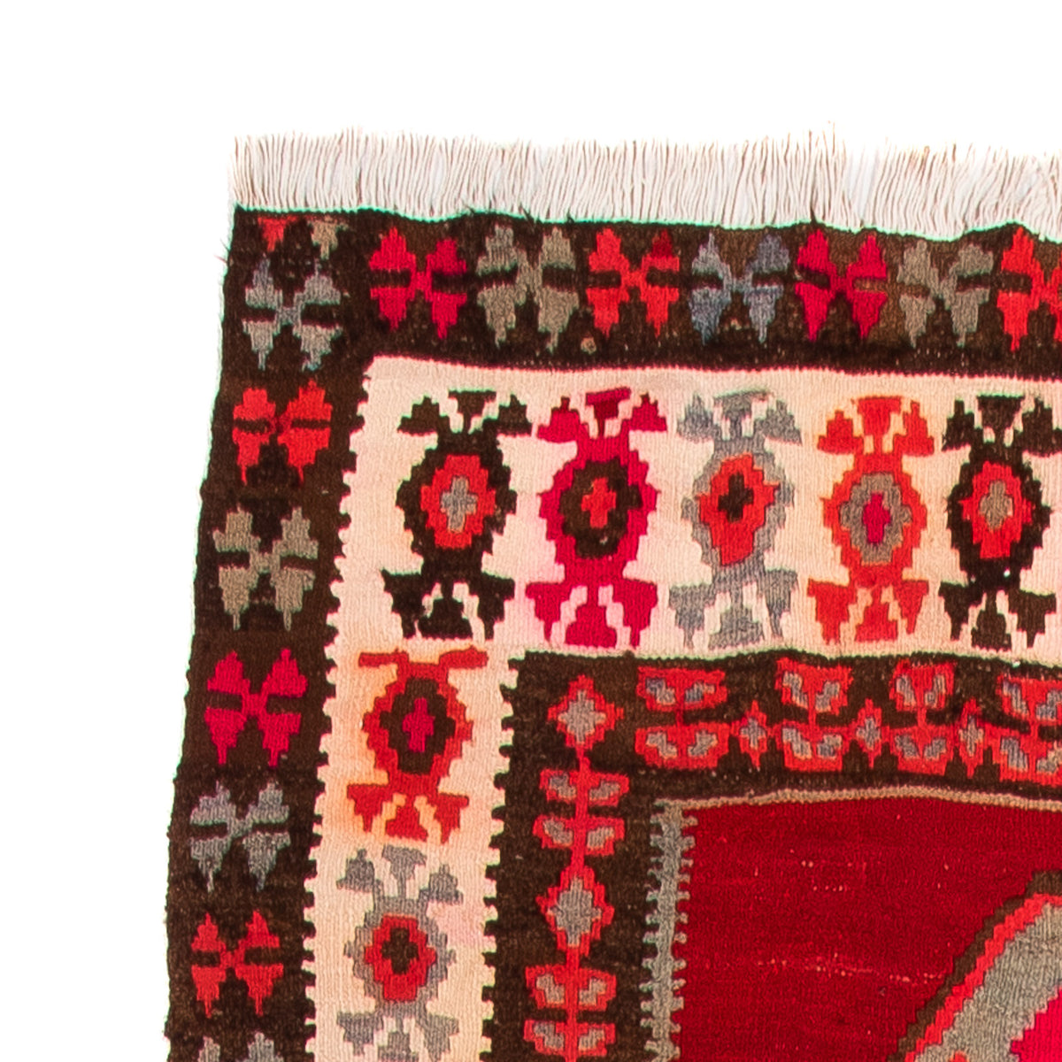 Loper Kelim tapijt - Oud - 380 x 150 cm - veelkleurig