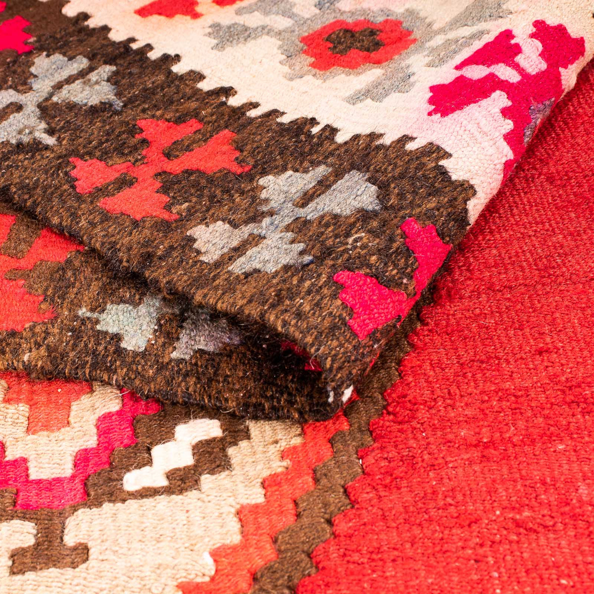 Loper Kelim tapijt - Oud - 380 x 150 cm - veelkleurig